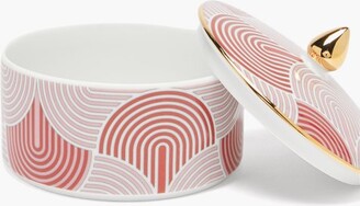 La DoubleJ Goodie Jar Slinky Rosso-print Porcelain Sugar Bowl