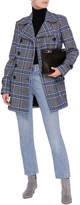 Thumbnail for your product : Michael Kors Collection Double-Breasted Plaid Wool-Blend Coat