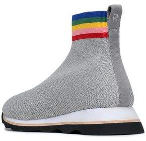 Loeffler Randall Scout Stretch-knit High-top Sneakers