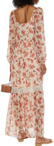 Thumbnail for your product : CAMI NYC Francie lace-trimmed floral-print silk-chiffon maxi dress