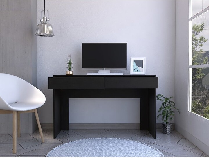 IGEMAN Modern Style Computer Desk, Sit Stand Up Desk with 2Drawer