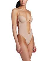 Thumbnail for your product : Burvogue Women's Backless Deep V Plunge Thong Shapewear One Piece Bodysuit