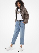 Thumbnail for your product : Michael Kors Mixed Leopard Puffer Jacket