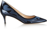 Thumbnail for your product : Gianvito Rossi Satin-paneled leather pumps