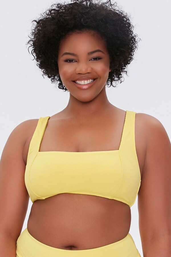 yellow plus size swimsuits