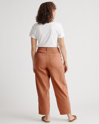 Quince Cropped Wide Leg Pants in Red