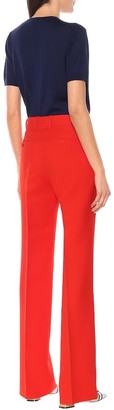 Gucci Silk and wool cady flared pants