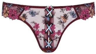 Agent Provocateur Bluebelle Thong In Burgundy