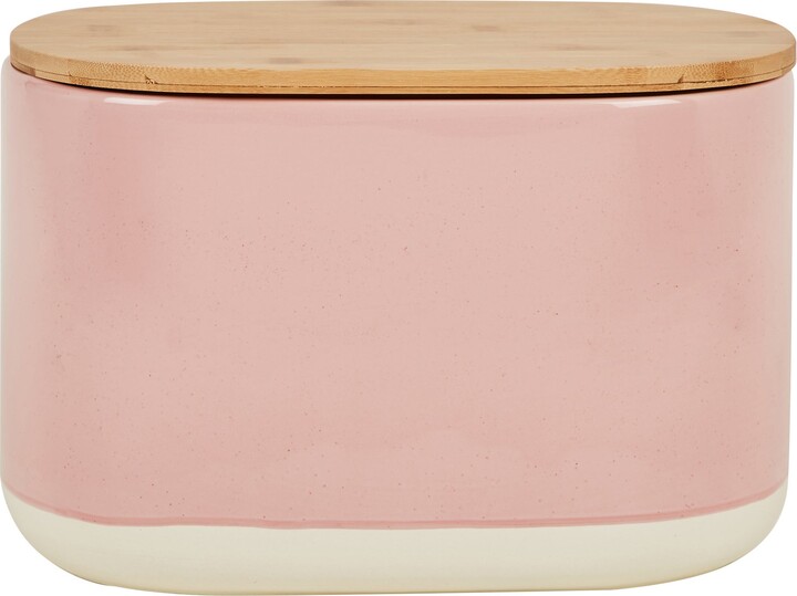 Dunelm Blush Pink Bread Bin Pink, White and Brown ShopStyle Food