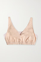 Thumbnail for your product : SIX Florence Stretch-cotton And Leavers Lace Maternity Bra - Peach