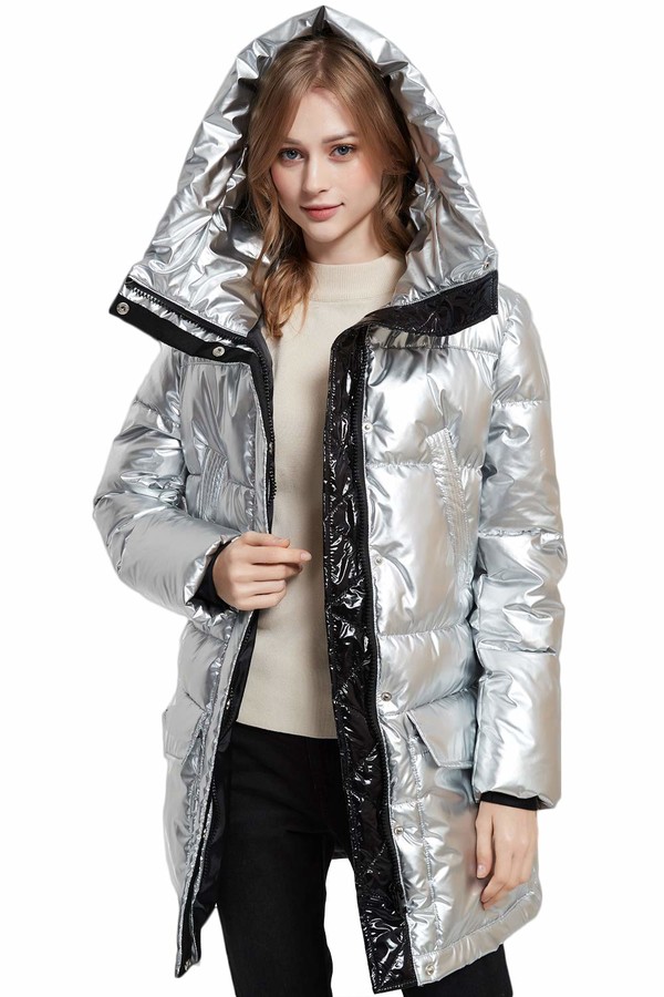 silver winter coat
