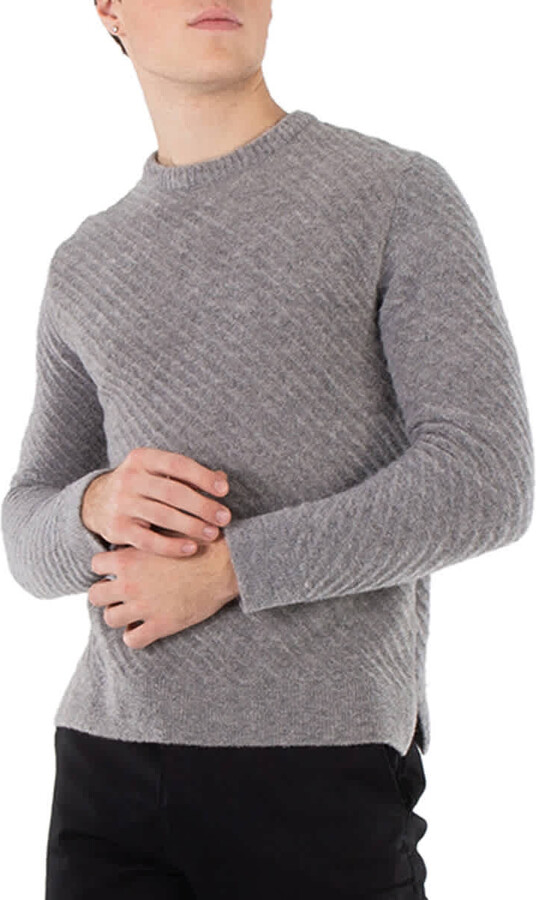 Solid Homme Grey Long-Sleeve Sweater Brand Size 44 (US Size 34)