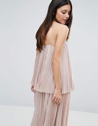Warehouse Pleated Lame Top