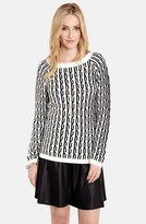 Thumbnail for your product : Karen Kane 'Summit' Contrast Cable Sweater