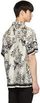 Thumbnail for your product : Givenchy White and Black Monster Silk Hawaiian Shirt