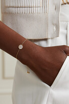 Thumbnail for your product : STONE AND STRAND Moonlight Pavé Initial 10-karat Gold, Mother-of-pearl And Diamond Bracelet - O