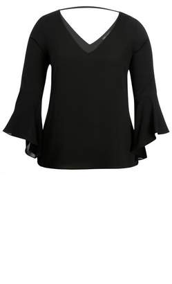 City Chic Bell Sleeve Top