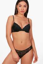 Thumbnail for your product : boohoo Lace Underwire Plunge Bra