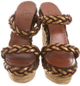 Thumbnail for your product : Christian Louboutin Metallic Platform Wedge Sandals