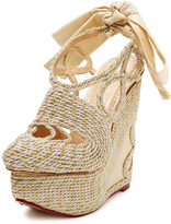 Thumbnail for your product : Charlotte Olympia Forget Me Knot Platform Wedge Sandal