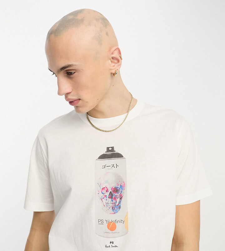 Paul Smith t-shirt with can front print white Exclusive to ASOS - ShopStyle