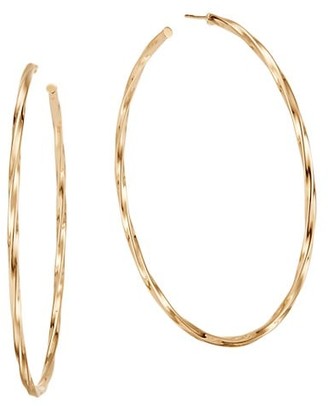 Lana 14K Gold Royale Thin Wave Hoop Earrings