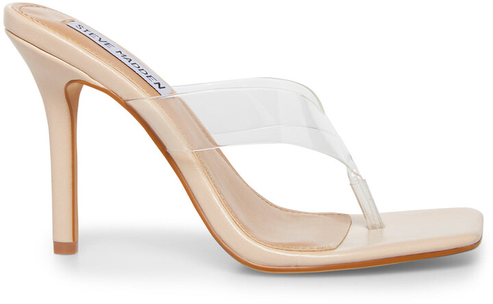 Newface 2019 PVC Sandals Crystal Open Toe Mid Heels Women Transparent Sandals Luxury Shoes Women Designers,Blue,4 