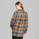 Thumbnail for your product : Wild Fable Women's Plaid Long Sleeve Oversized Button-Down Flannel Shirt - Wild Fable