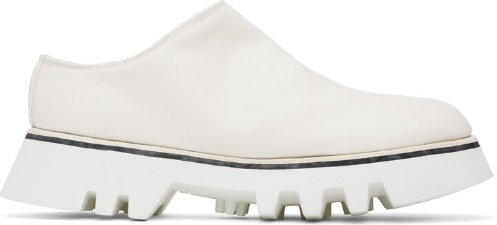 Guidi White Soft Horse Full Grain Slip-on Loafers