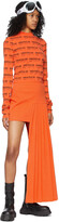 Thumbnail for your product : Hood by Air Orange All Over Print Crop Long Sleeve T-Shirt
