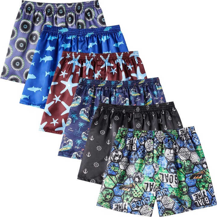 JupiterSecret Men's Satin Boxer Shorts Pack Underwear Silk Feeling