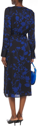 Equipment Cherylene Floral-print Chiffon Midi Wrap Dress