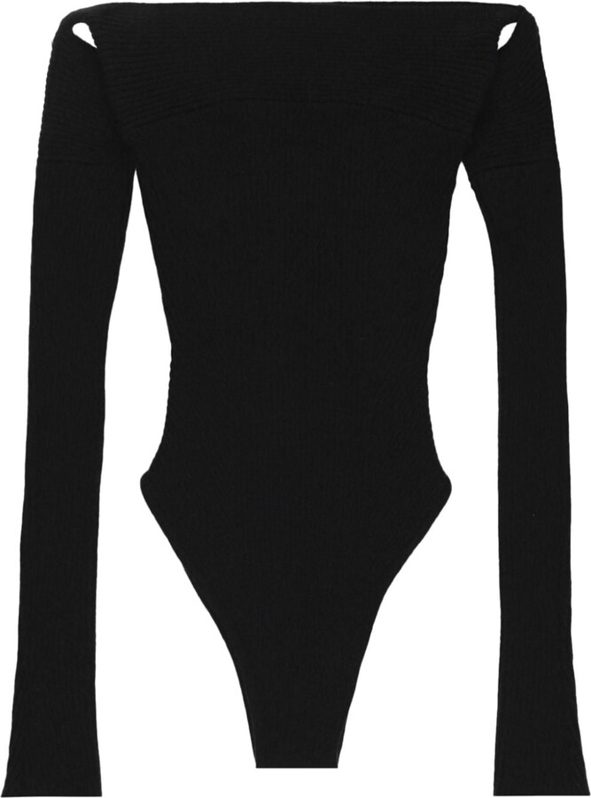 Black Strapless Bodysuit
