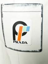 Thumbnail for your product : Prada cropped calf leather trousers