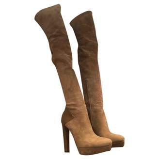 Gucci \N Beige Suede Boots