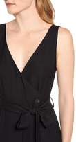 Thumbnail for your product : 1 STATE Button Front Sleeveless Faux Wrap Dress