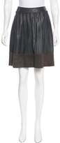 Thumbnail for your product : Escada Leather Knee-Length Skirt