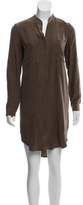 Thumbnail for your product : L'Agence Silk Midi Dress Brown Silk Midi Dress