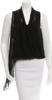 Thumbnail for your product : Elizabeth and James Draped Silk Top