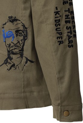 Kidsuper Studios Embroidered Cotton Denim Jacket