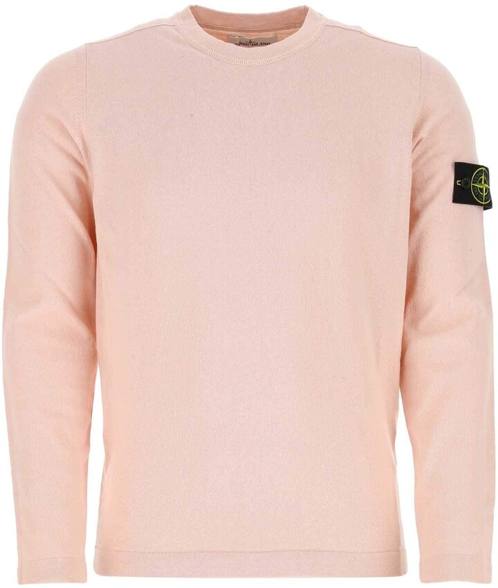 Stone Island Pink Men's Crewneck Sweaters | Shop the world's largest  collection of fashion | ShopStyle