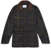 Thumbnail for your product : MACKINTOSH Kingsman Merlin's Leather-Trimmed Checked Waxed-Cotton Field Jacket