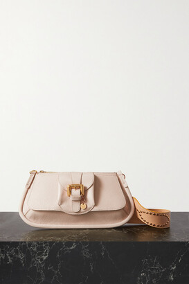 See by Chloe Lesly Embellished Textured-leather Shoulder Bag - Cream