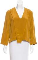 Thumbnail for your product : Creatures of Comfort Silk V-Neck Blouse w/ Tags