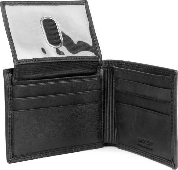 J. Buxton Men’s Hunt Credit Card Billfold Leather, Black