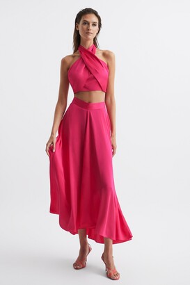 Reiss Cropped Halter Occasion Top
