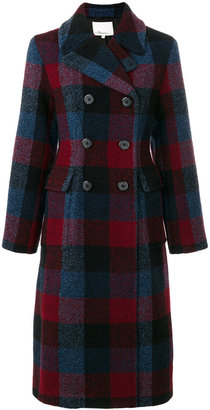 3.1 Phillip Lim checked double breasted coat