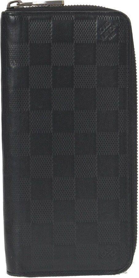 Louis Vuitton Black Damier Infini Leather Vertical Zippy Wallet (Authentic  Pre-Owned) - ShopStyle