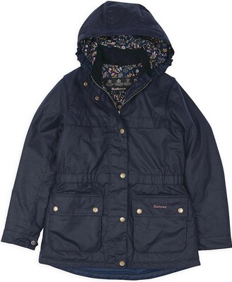 Barbour Little Girl's & Girl's Cassley Waxed Cotton Jacket