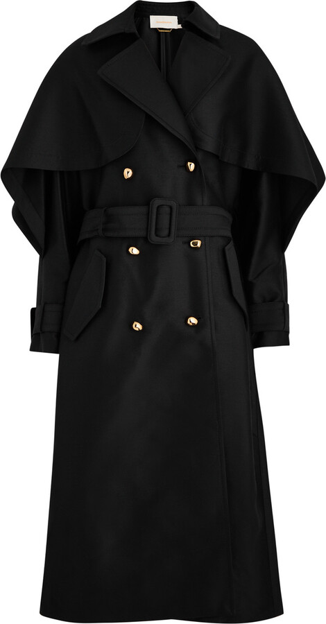Zimmermann Cape Wool-blend Trench Coat